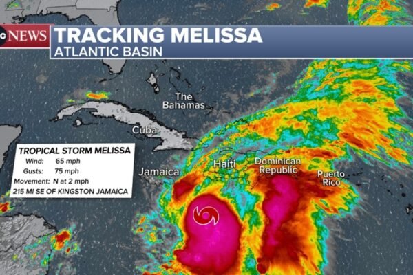 PHOTO: Tracking Melissa's map